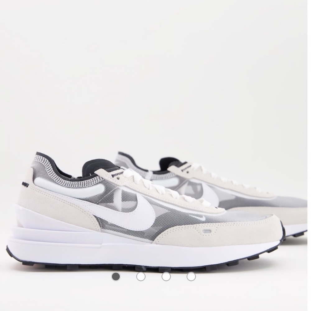 Nike Waffle One Summit White Black Mesh Suede Sneakers Shoes Women's size 8.5